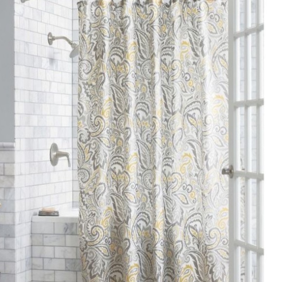 threshold home grid shower curtain